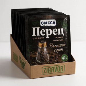 Перец чёрный молотый высший сорт, 40 г